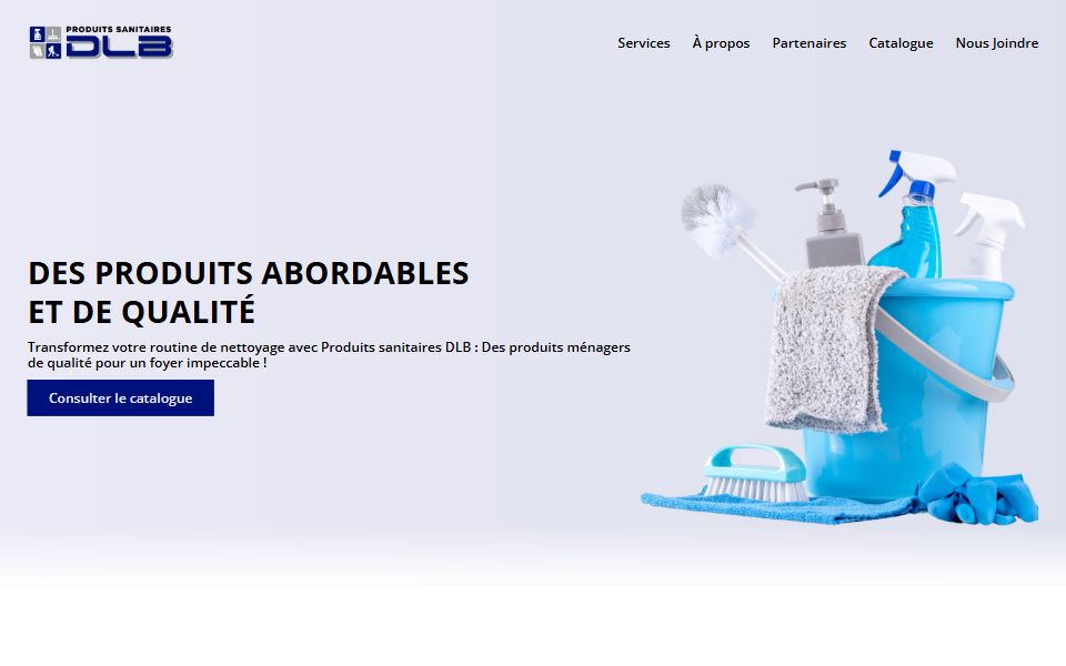 Page d'accueil de Produits sanitaires DLB