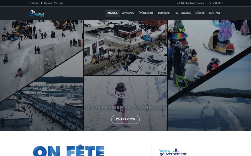 Page d'accueil de Festival Folifrets Baie-James