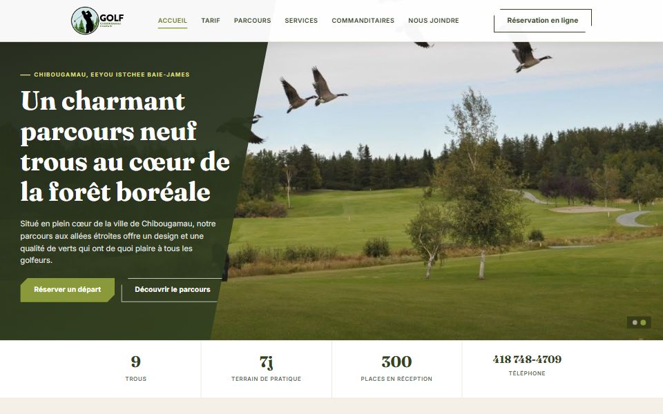 Page d'accueil de Club de golf Chibougamau-Chapais