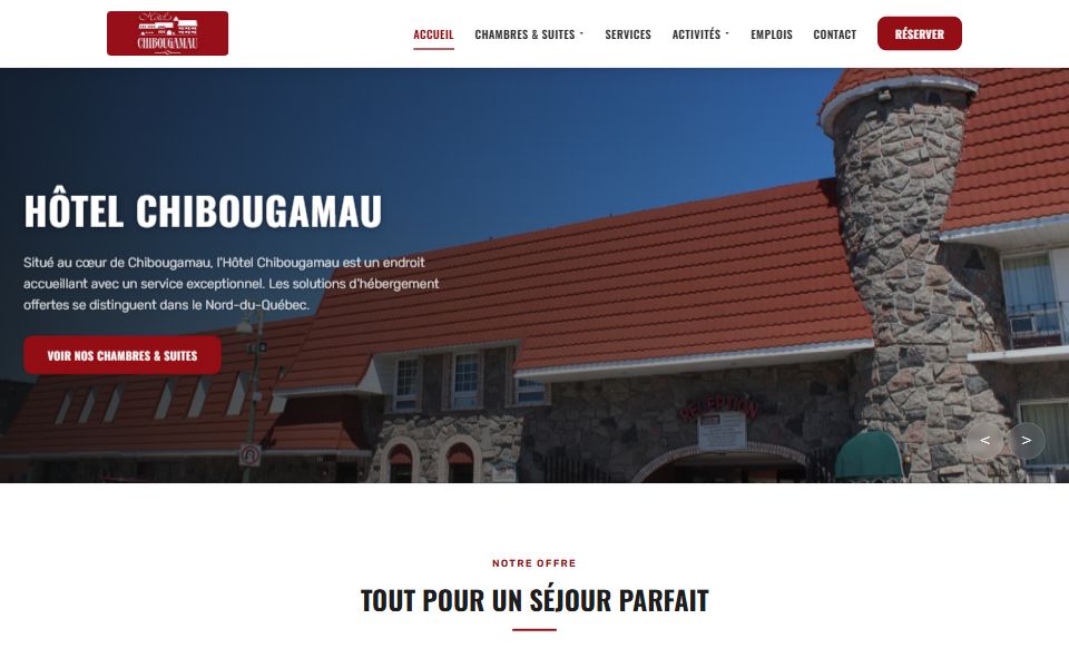 Page d'accueil de Hôtel Chibougamau