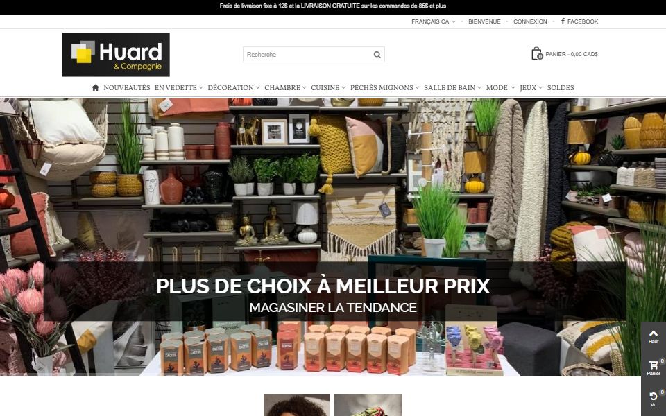 Page d'accueil de Huard et compagnie