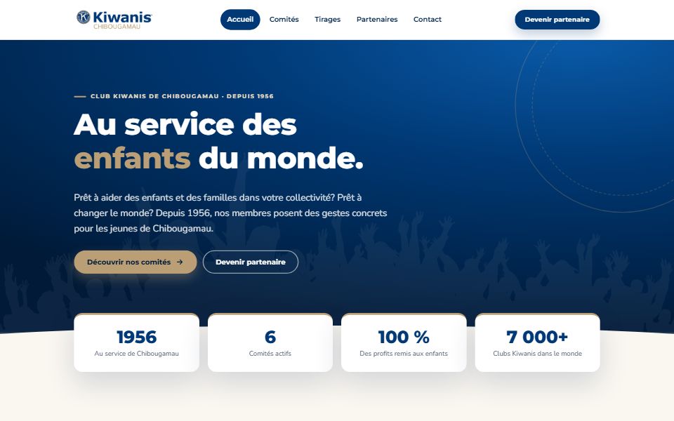 Page d'accueil de Club Kiwanis de Chibougamau