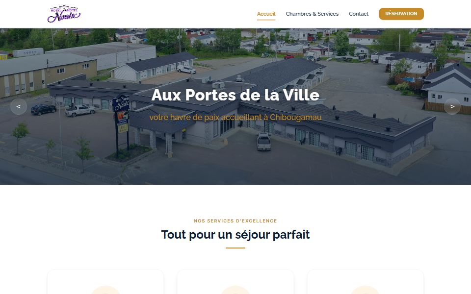 Page d'accueil de Motel Nordic