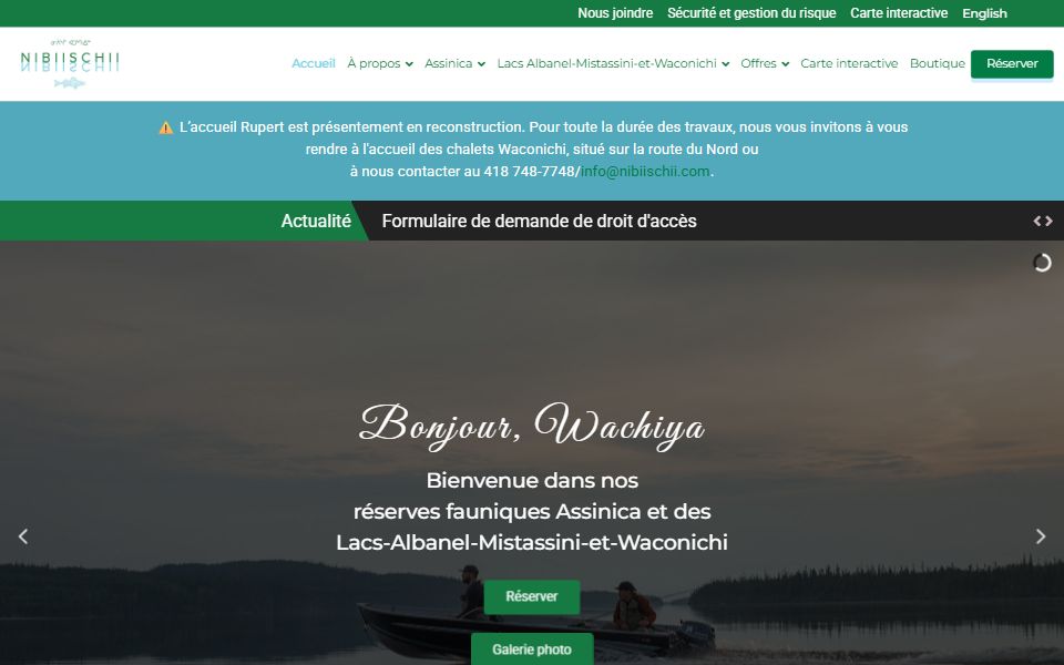 Page d'accueil de Nibiischii