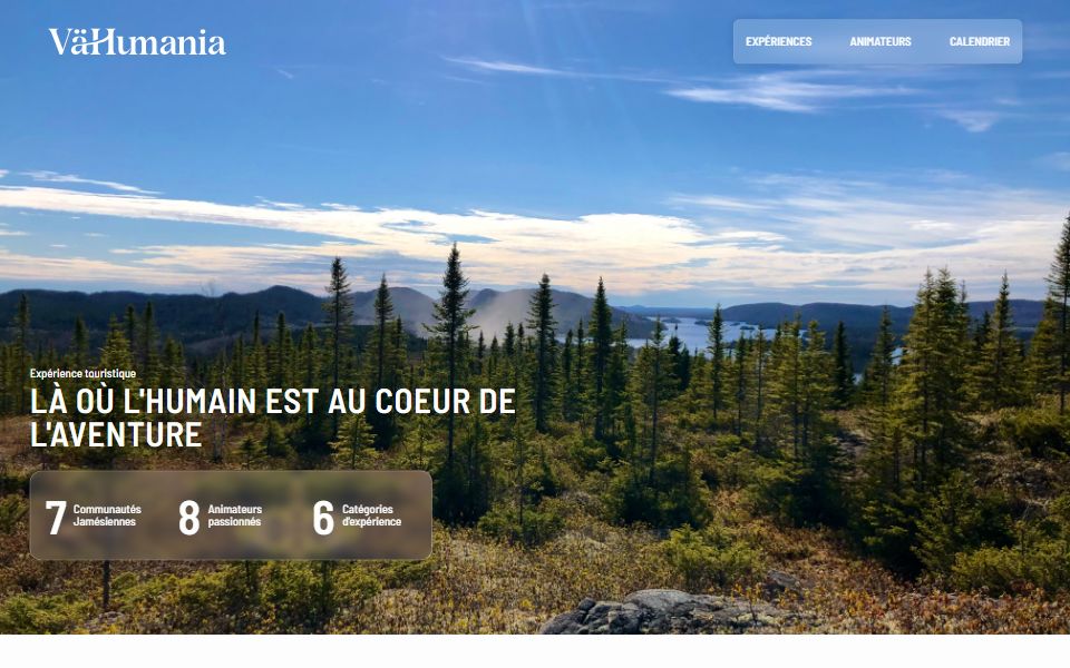 Page d'accueil de VäHumania