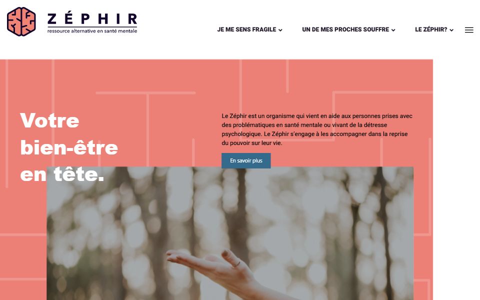 Page d'accueil de Le Zéphir